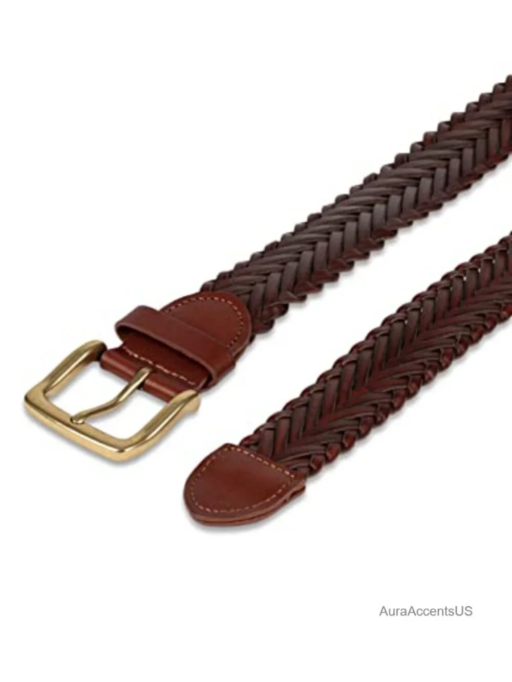 Men's Fully Adjustable Braided Casual Dress Belt 1.5